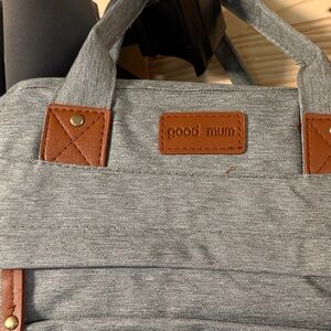 Gray diaper bag